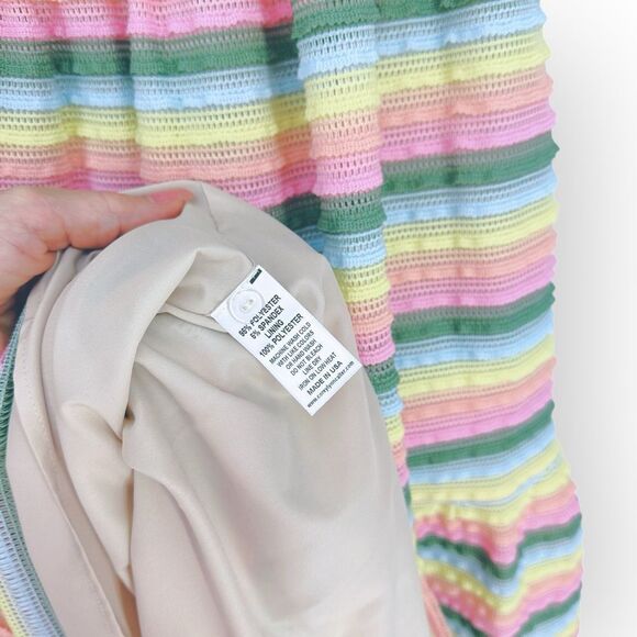 COREY‎ LYNN CALTER NWT XS Pastel Ribbon Band Nova Dress MIDI Cottagecore - Picture 4 of 10